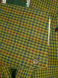 26/0877 vintage gieves & hawkes savile row pure cashmere green gun check sports jacket blazer 43 long