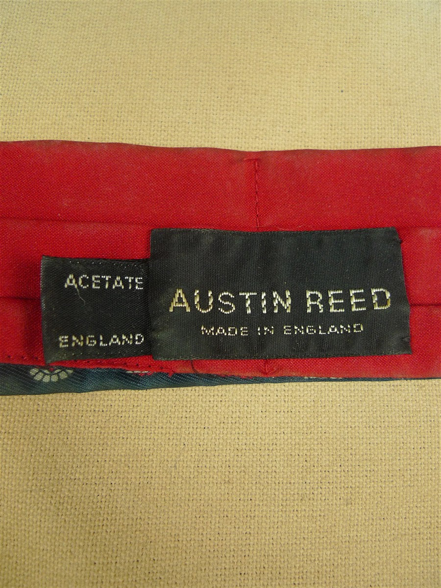 26/0894 genuine vintage austin reed blue / red pattern cravat for vintage revivals