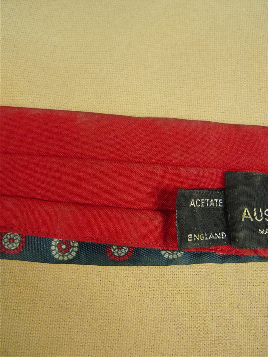26/0894 genuine vintage austin reed blue / red pattern cravat for vintage revivals