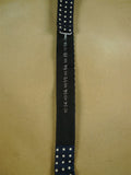 26/0882 vintage silk navy blue / white polka dot bow tie