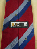 26/0905 immaculate vintage daks dd squadron red / blue & grey repp stripe pattern silk tie