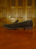 26/0908 beautiful crockett & jones chocolate brown suede apron loafer shoe uk 9 e