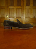26/0908 beautiful crockett & jones chocolate brown suede apron loafer shoe uk 9 e
