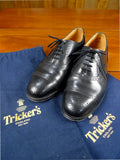 26/0881 nearly new tricker's 'devon' black calf leather oxford brogue shoe uk 8.5