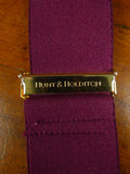 26/0912 british burgundy red braces w/ black leather ends