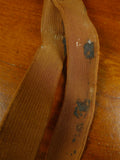 26/0919 vintage albert thurston red boxcloth braces w/ brown leather ends