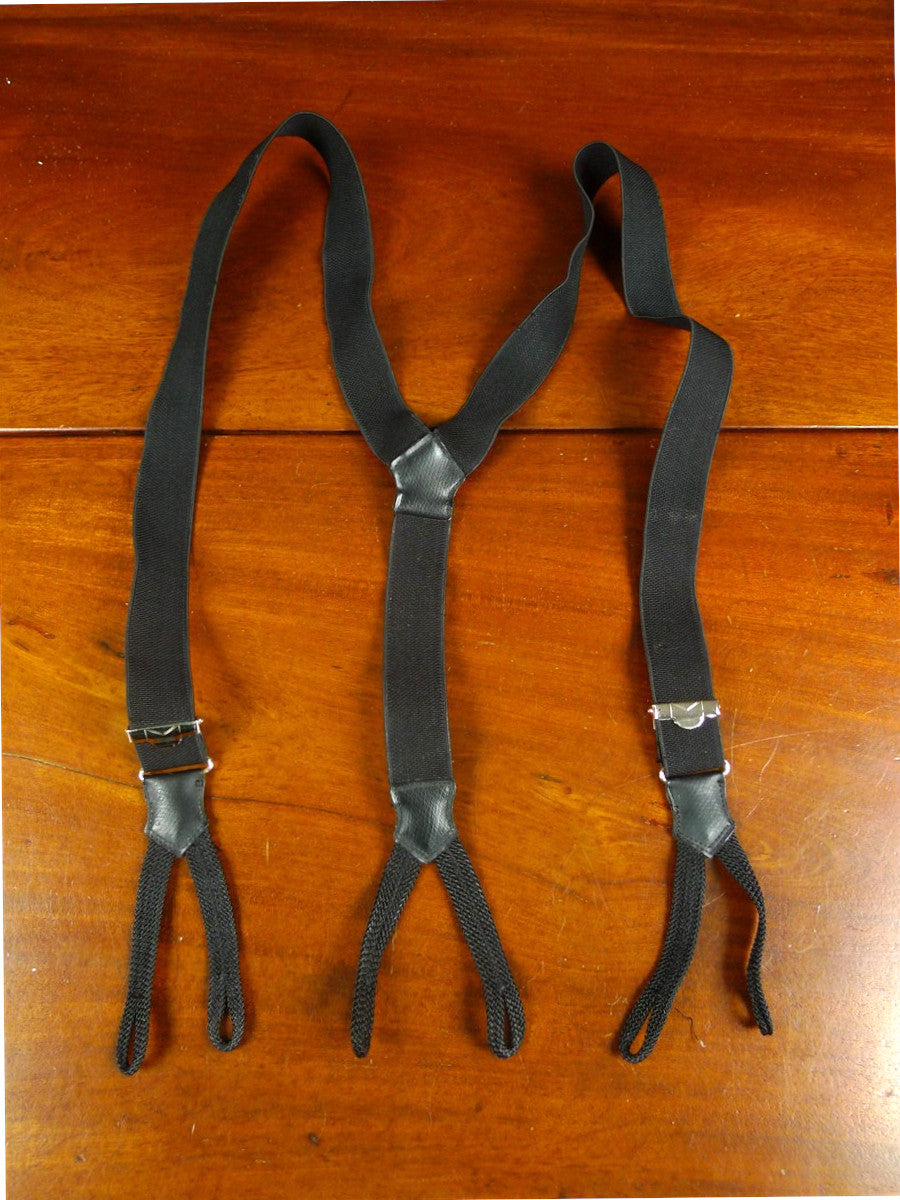 26/0921 vintage woven black evening dress braces w/ rope ends
