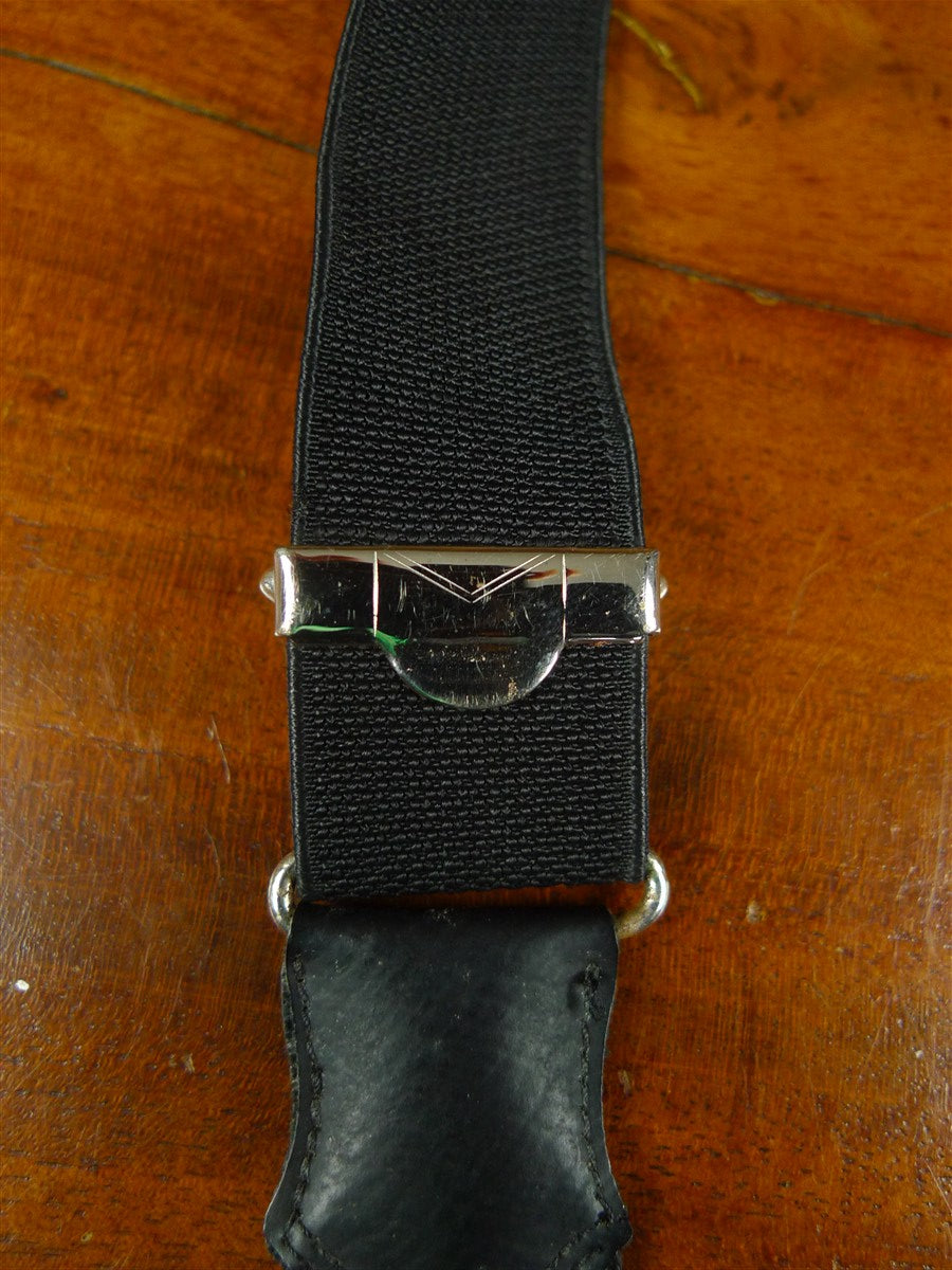 26/0921 vintage woven black evening dress braces w/ rope ends