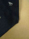 26/0928 vintage 1960s gieves savile row navy blue bird pattern tie for goodwood revival