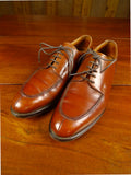 26/0931 george cleverley custom grade brown apron lace-up shoe w/ embroidered bags uk 8.5 e