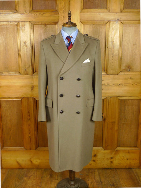 26/0937 vintage genuine crombie melton wool british warm d/b overcoat coat 39-40