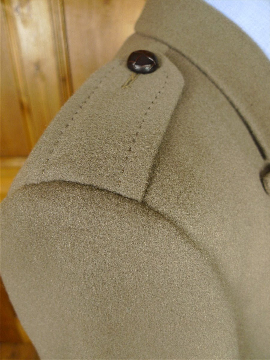 26/0937 vintage genuine crombie melton wool british warm d/b overcoat coat 39-40