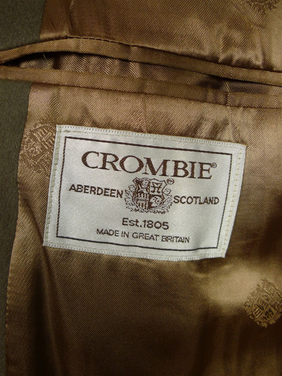 26/0937 vintage genuine crombie melton wool british warm d/b overcoat coat 39-40