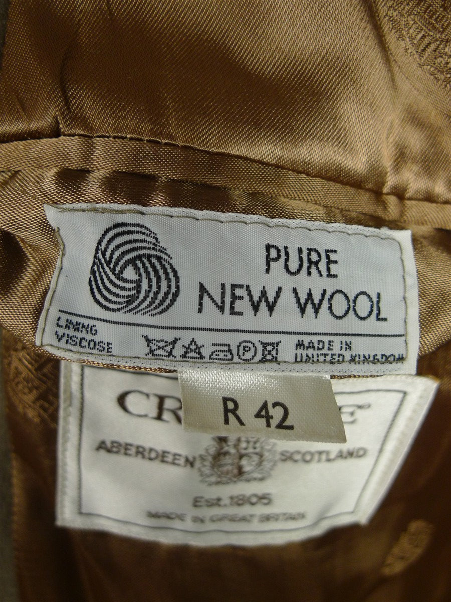 26/0937 vintage genuine crombie melton wool british warm d/b overcoat coat 39-40