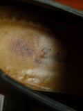 26/0938 piero zuliani italian custom grade black calf leather apron shoe 7.5