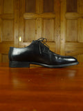 26/0938 piero zuliani italian custom grade black calf leather apron shoe 7.5