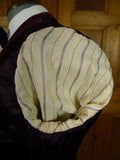 26/0945 genuine 1960s vintage burgundy red shawl lapel dinner / smoking jacket w/ braid trims 39-40 short to regular