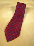 26/0947 immaculate vintage daks dd london red / blue pattern silk tie