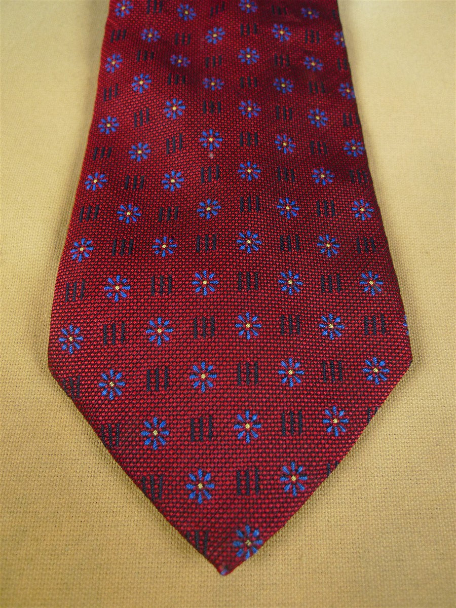 26/0947 immaculate vintage daks dd london red / blue pattern silk tie