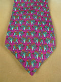 26/0954 vintage thomas pink london elephant pattern silk tie