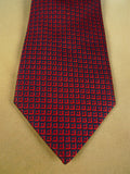 26/0953 vintage thomas pink london red pattern silk tie