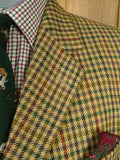 26/0960 immaculate 2001 savile row bespoke extra-heavyweight gun check tweed sports jacket 46 long