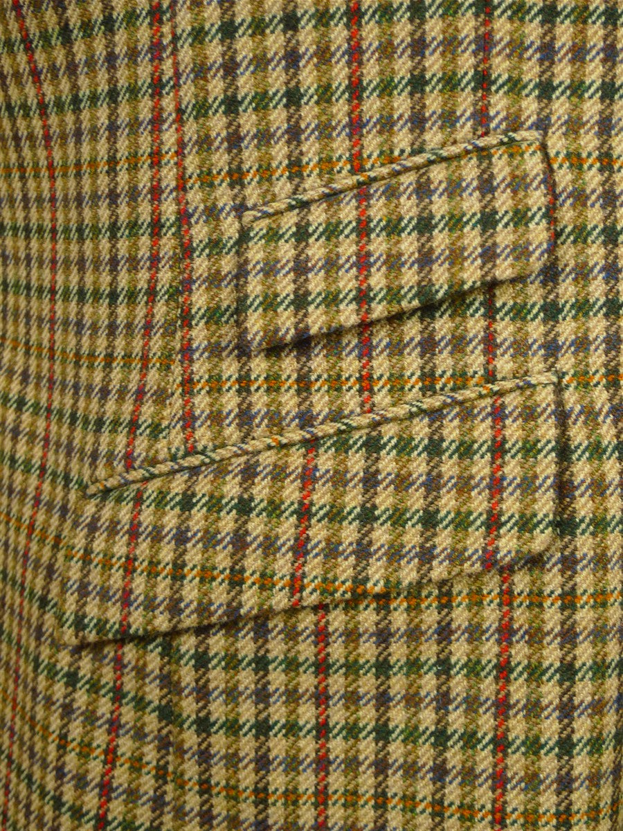 26/0960 immaculate 2001 savile row bespoke extra-heavyweight gun check tweed sports jacket 46 long