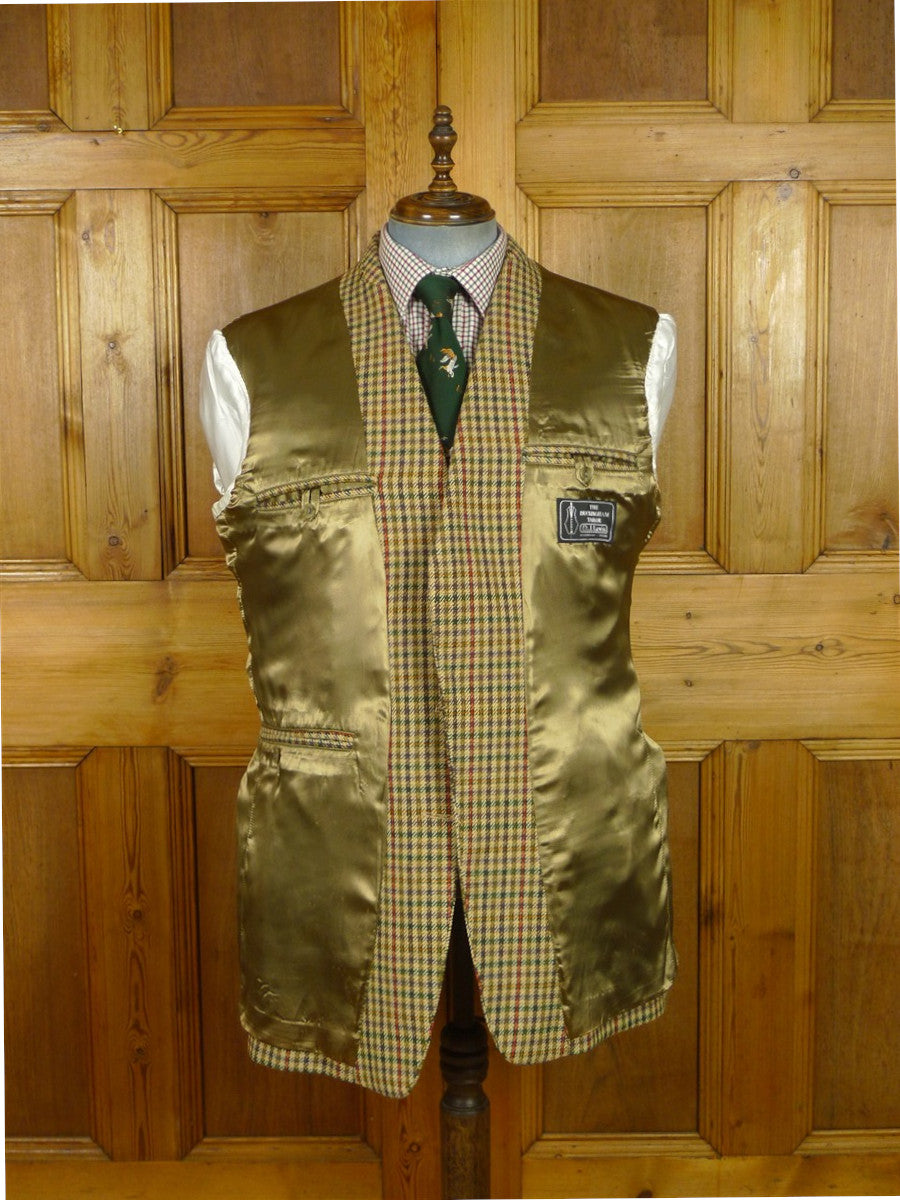 26/0960 immaculate 2001 savile row bespoke extra-heavyweight gun check tweed sports jacket 46 long