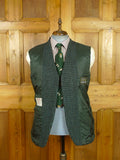 26/0961 wonderful genuine vintage extra-heavyweight dark green houndstooth check harris tweed sports jacket 41 short to regular