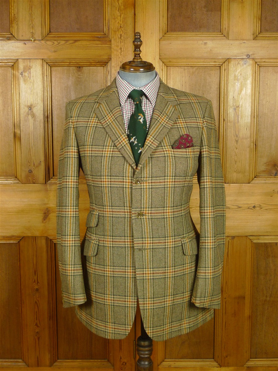 26/0962 immaculate vintage john g hardy bold check tweed sports jacket 41-42 long