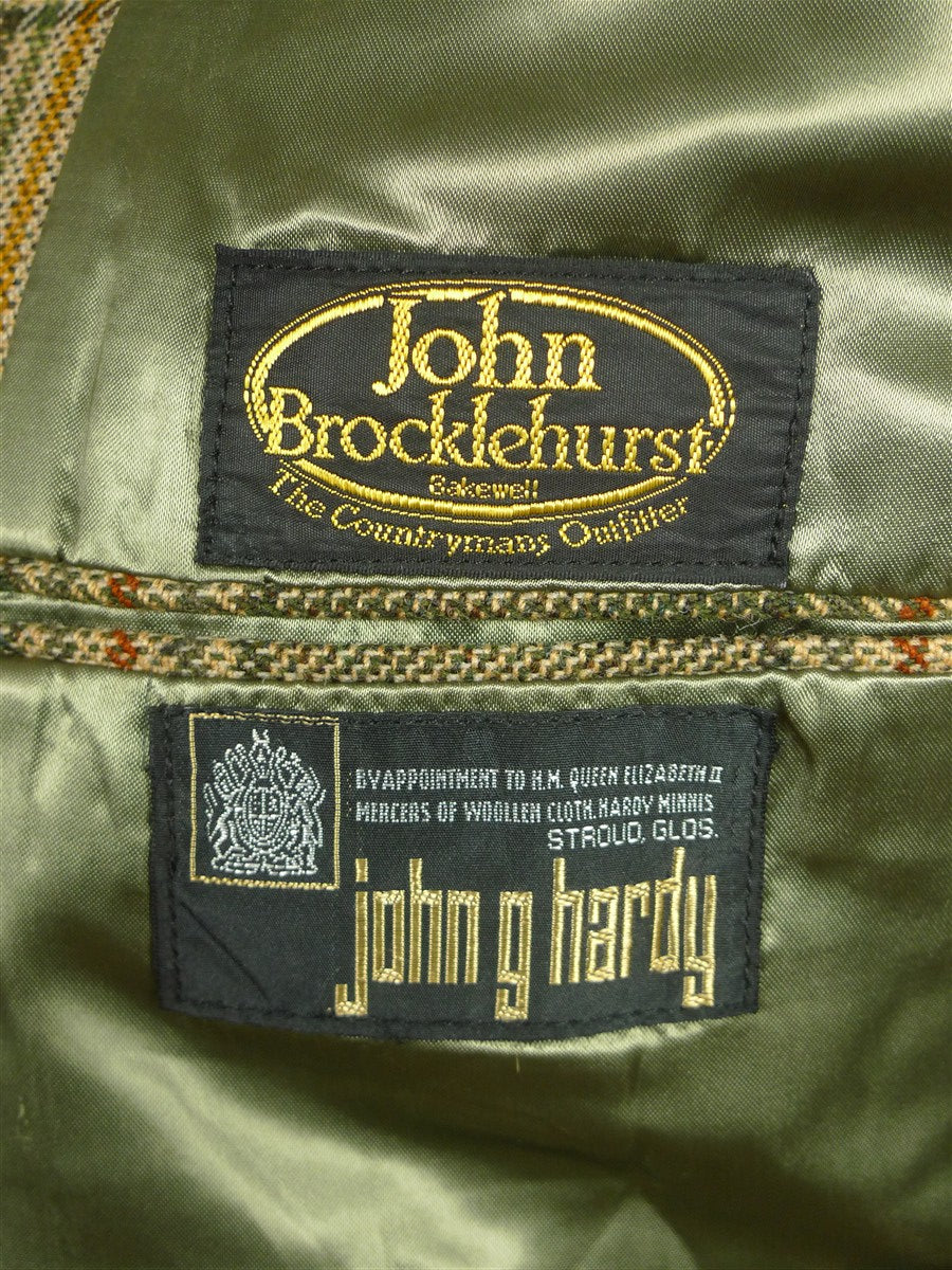 26/0962 immaculate vintage john g hardy bold check tweed sports jacket 41-42 long