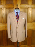 26/0955 vintage 1990 henry poole savile row bespoke beige worsted travel suit 42-43 regular
