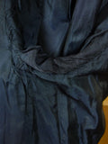 26/0956 vintage 2002 henry poole savile row bespoke navy blue pin-stripe d/b worsted & mohair suit 45 short to regular
