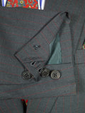 26/0958 welsh & jefferies 2008 savile row bespoke grey / red pin-stripe wool suit 43 short to regular