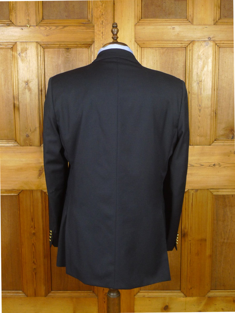 26/0963 near immaculate vintage harrods london canvassed navy blue d/b blazer 46 long