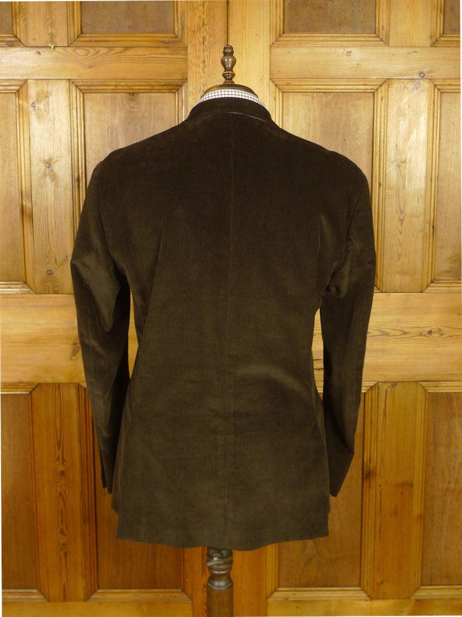 26/0965 immaculate hackett london brown corduroy sports jacket blazer 44 long