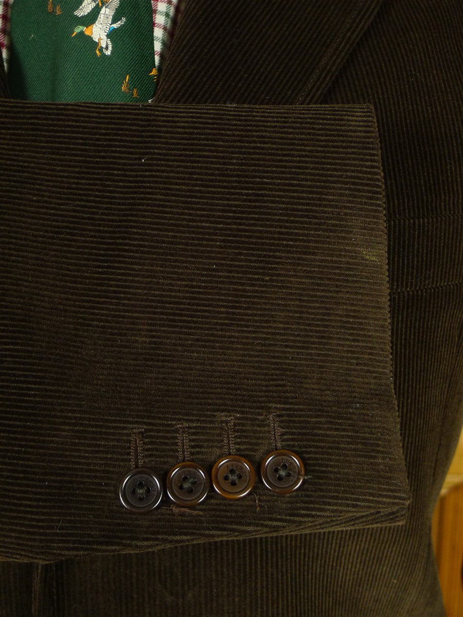 26/0965 immaculate hackett london brown corduroy sports jacket blazer 44 long