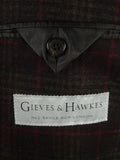 26/0966 immaculate gieves & hawkes savile row wool & 10% cashmere glen check unstructured sports jacket blazer 38 regular