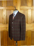26/0966 immaculate gieves & hawkes savile row wool & 10% cashmere glen check unstructured sports jacket blazer 38 regular
