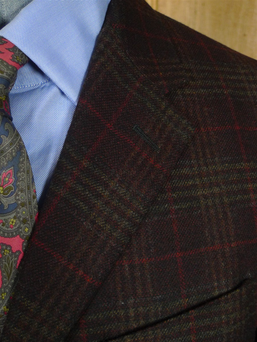26/0966 immaculate gieves & hawkes savile row wool & 10% cashmere glen check unstructured sports jacket blazer 38 regular