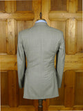 26/0969 immaculate gieves & hawkes savile row mtm grey canvassed wool suit w/ carrier 37-38 regular