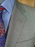 26/0969 immaculate gieves & hawkes savile row mtm grey canvassed wool suit w/ carrier 37-38 regular