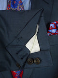 26/0970 immaculate gieves & hawkes savile row mtm teal blue canvassed wool suit w/ carrier 37 regular