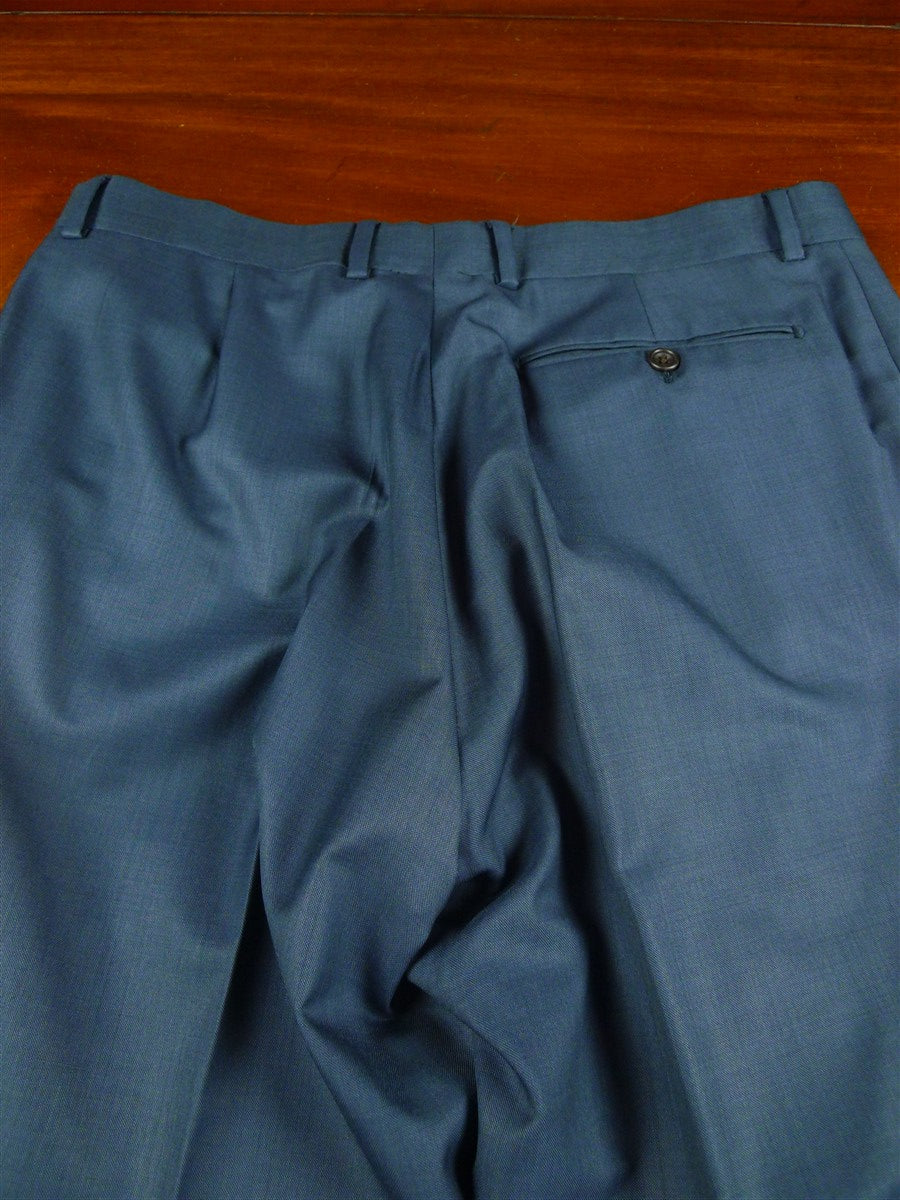 26/0970 immaculate gieves & hawkes savile row mtm teal blue canvassed wool suit w/ carrier 37 regular
