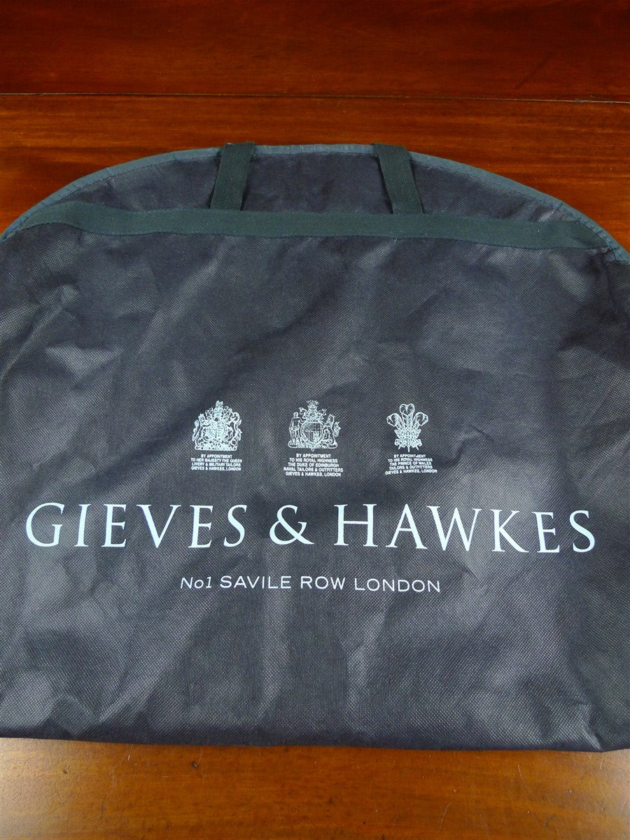 26/0970 immaculate gieves & hawkes savile row mtm teal blue canvassed wool suit w/ carrier 37 regular