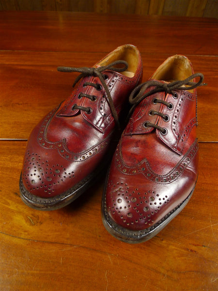 26/0986 wonderful extra-heavyweight vintage trickers mahogany brown commando sole country brogues shoe uk 11