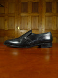 26/0987 wonderful vintage trickers black brogue slip-on leather shoe uk 11
