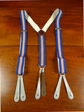 26/0992 genuine vintage blue / red & beige braces for goodwood revival