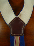 26/0992 genuine vintage blue / red & beige braces for goodwood revival