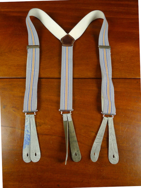 26/0997 genuine vintage grey / blue & beige braces for goodwood revival